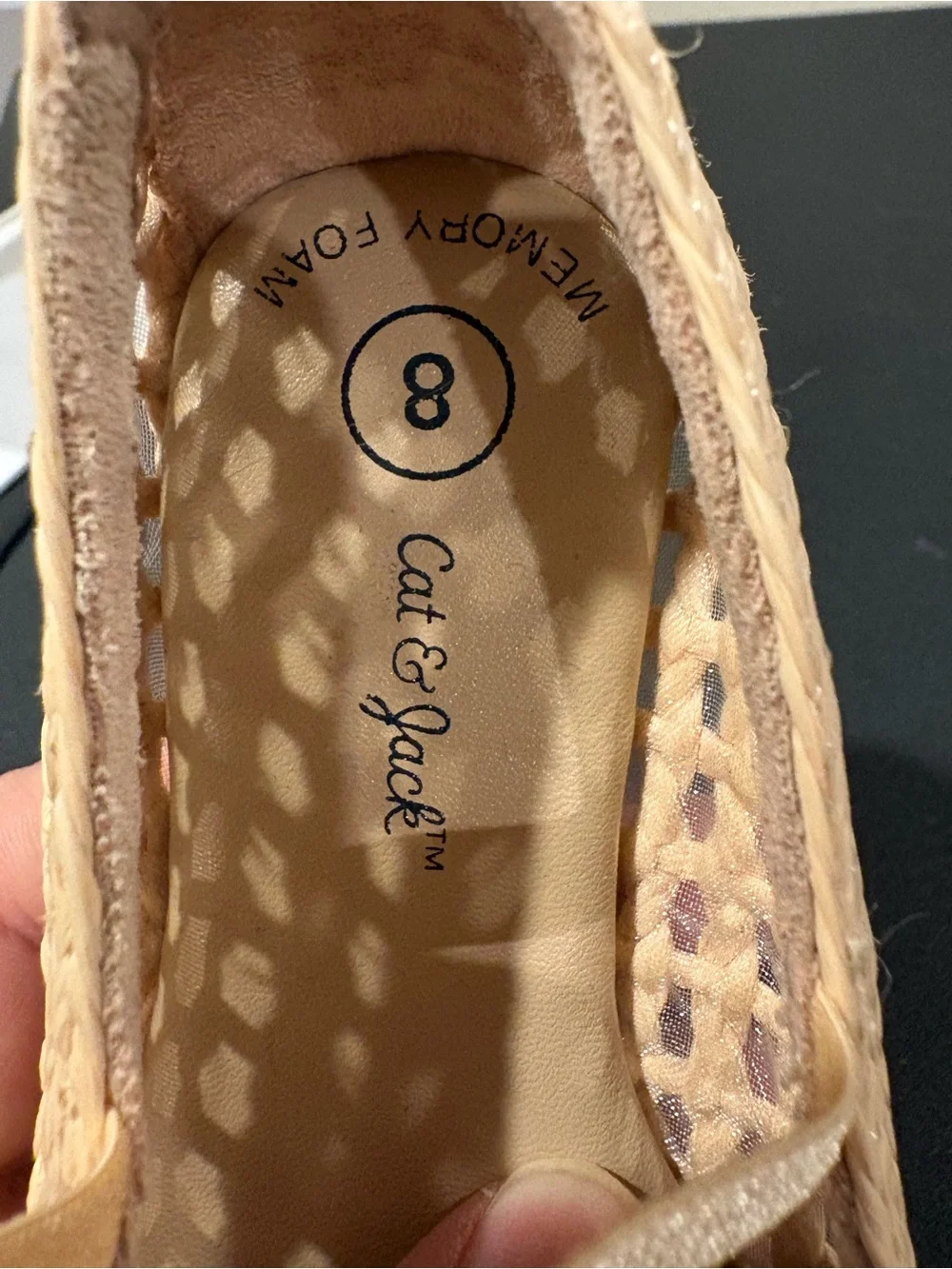 Cat & Jack Lorna Mary Jane Flats With Bow Woven Shoes Little Girl Toddler Size 8
